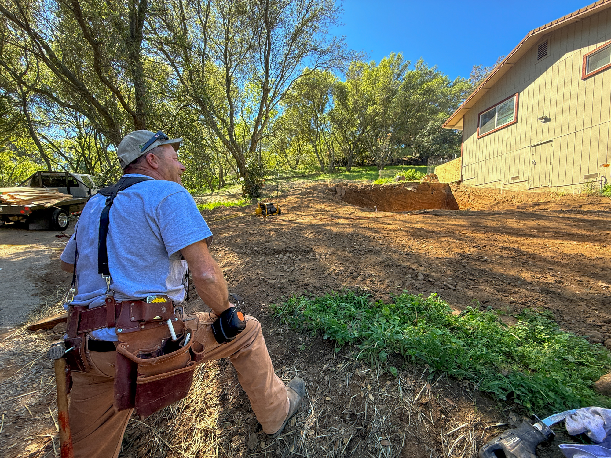 Chip Paynter surveying a job site